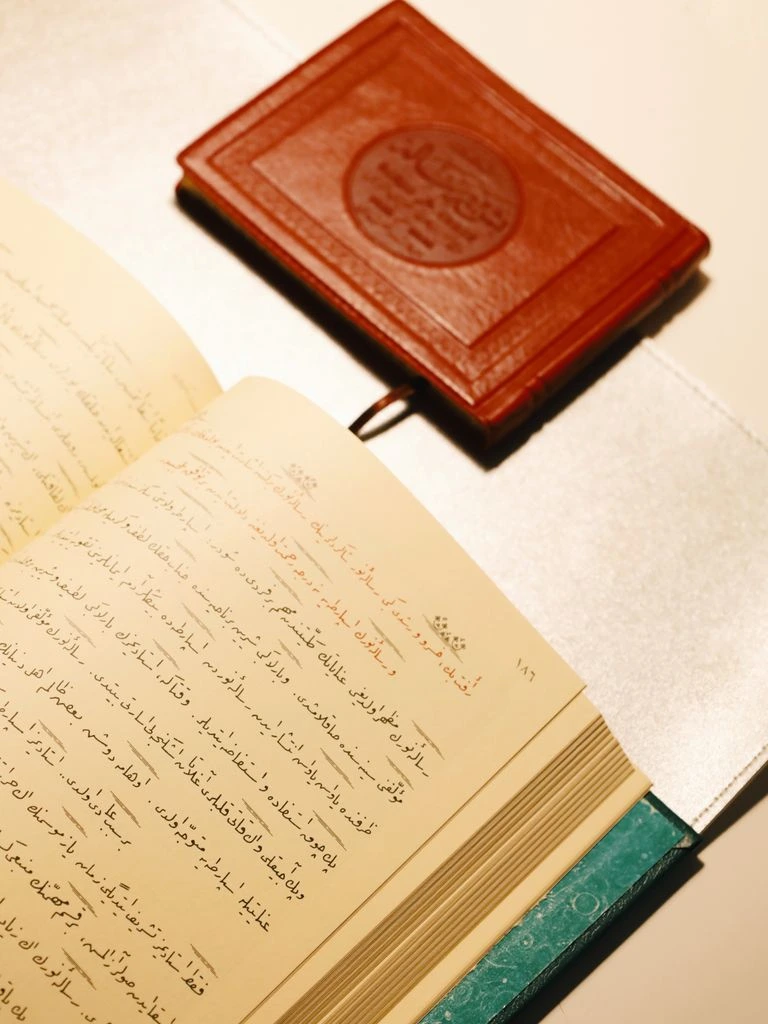 A leather-bound editorial ledger resting under a warm desk lamp, photographed as a documentary still.